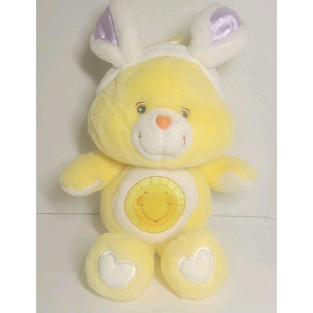 Care Bear Funshine Bear Bunny Ears 19" 2003 20th Anniversary Carlton Cards
